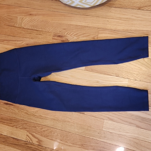 Lululemon Dark Purple/blue Leggings With Black Crackle Design Size 4 Yoga - Picture 2 of 12